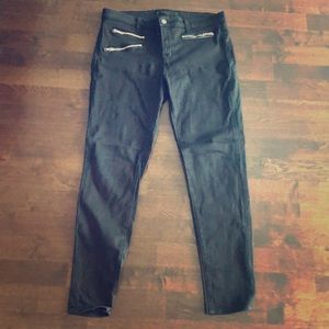 J Brand black skinny jeans w/zippers- size 31